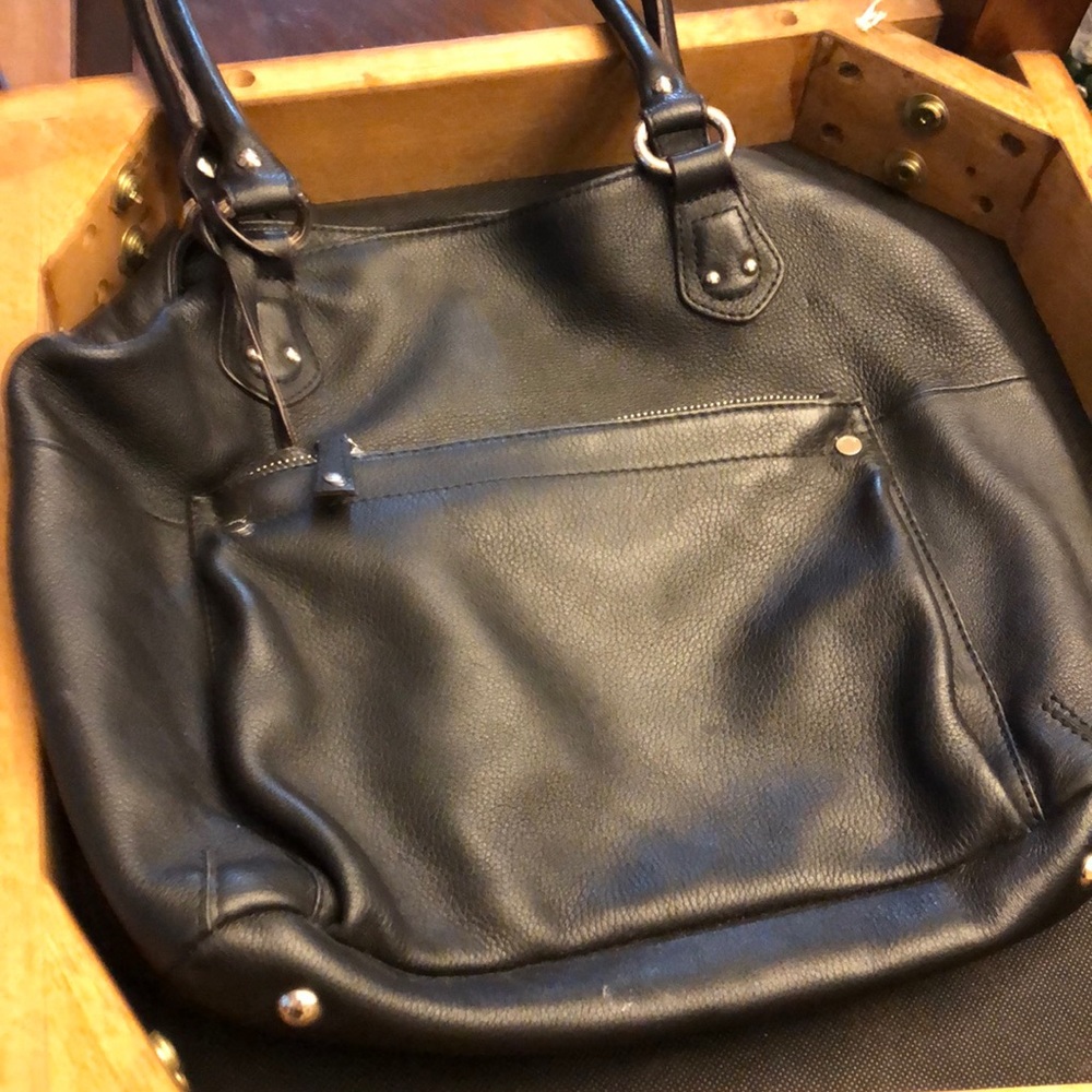 ❤️ tignanello black leather bag